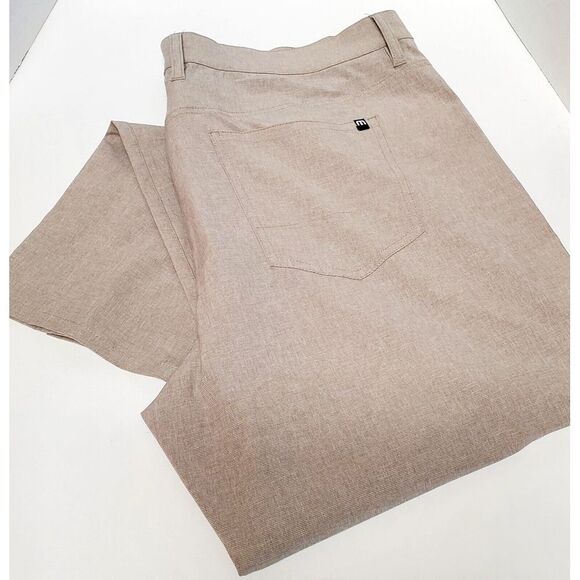 **7-6-25 SOLD OTHER PLATFORM***Travis Mathew Golf Pants 40x32 Tan Weave Linen - Picture 15 of 15